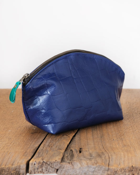 Max Lex Pouch: Cobalt Leather