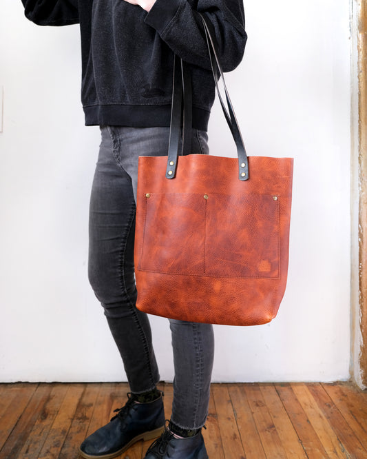 Hot Pepper Leather Everyday Tote No. 10