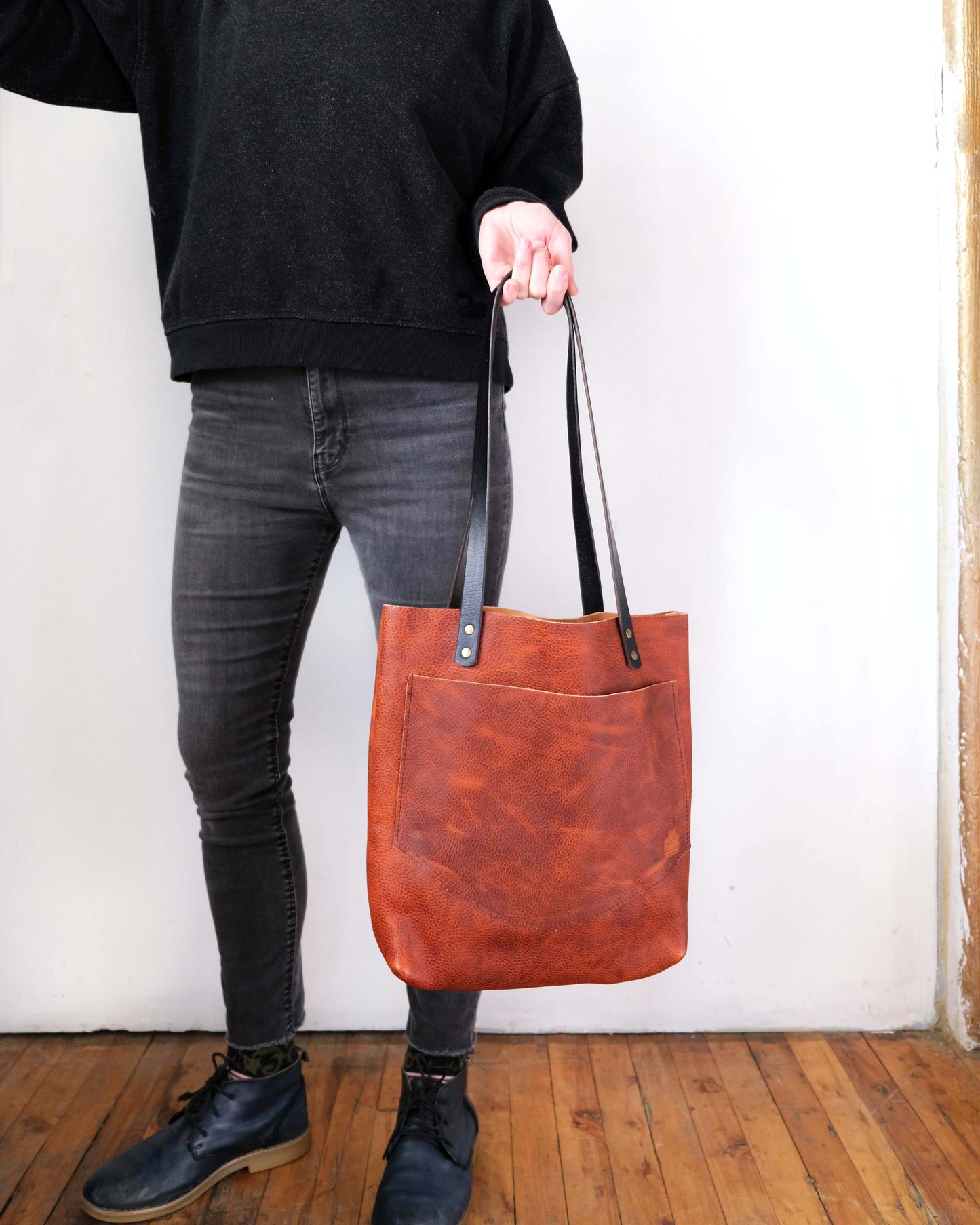 Hot Pepper Leather Everyday Tote No. 11