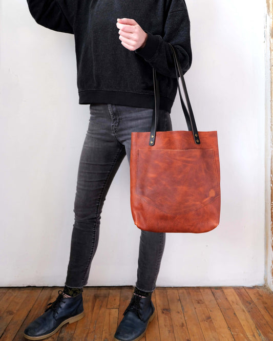 Hot Pepper Leather Everyday Tote No. 11