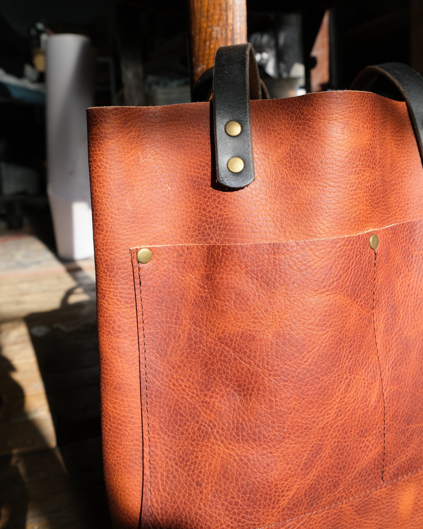 Hot Pepper Leather Everyday Tote No. 10