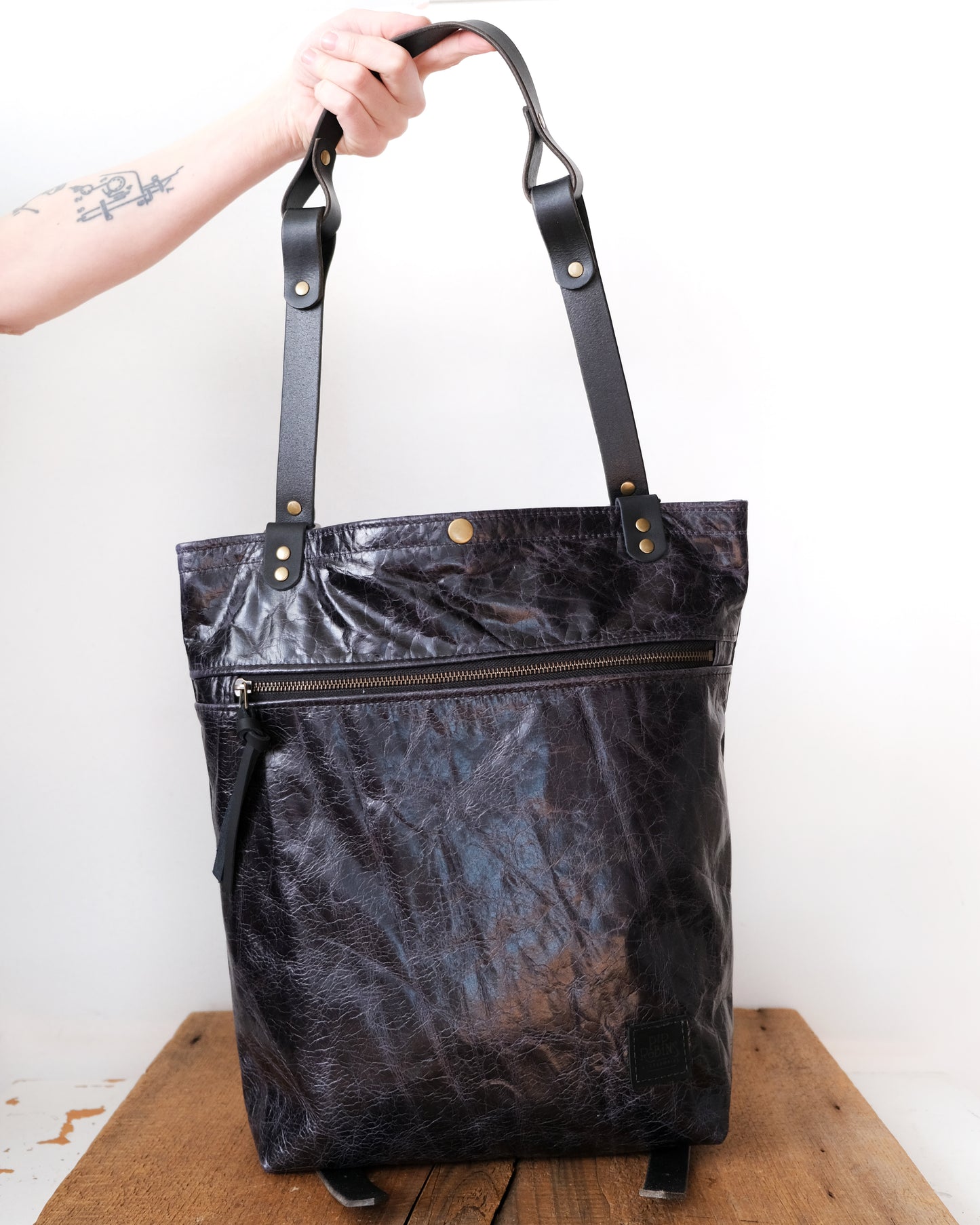 Convertible Backpack: Midnight Leather