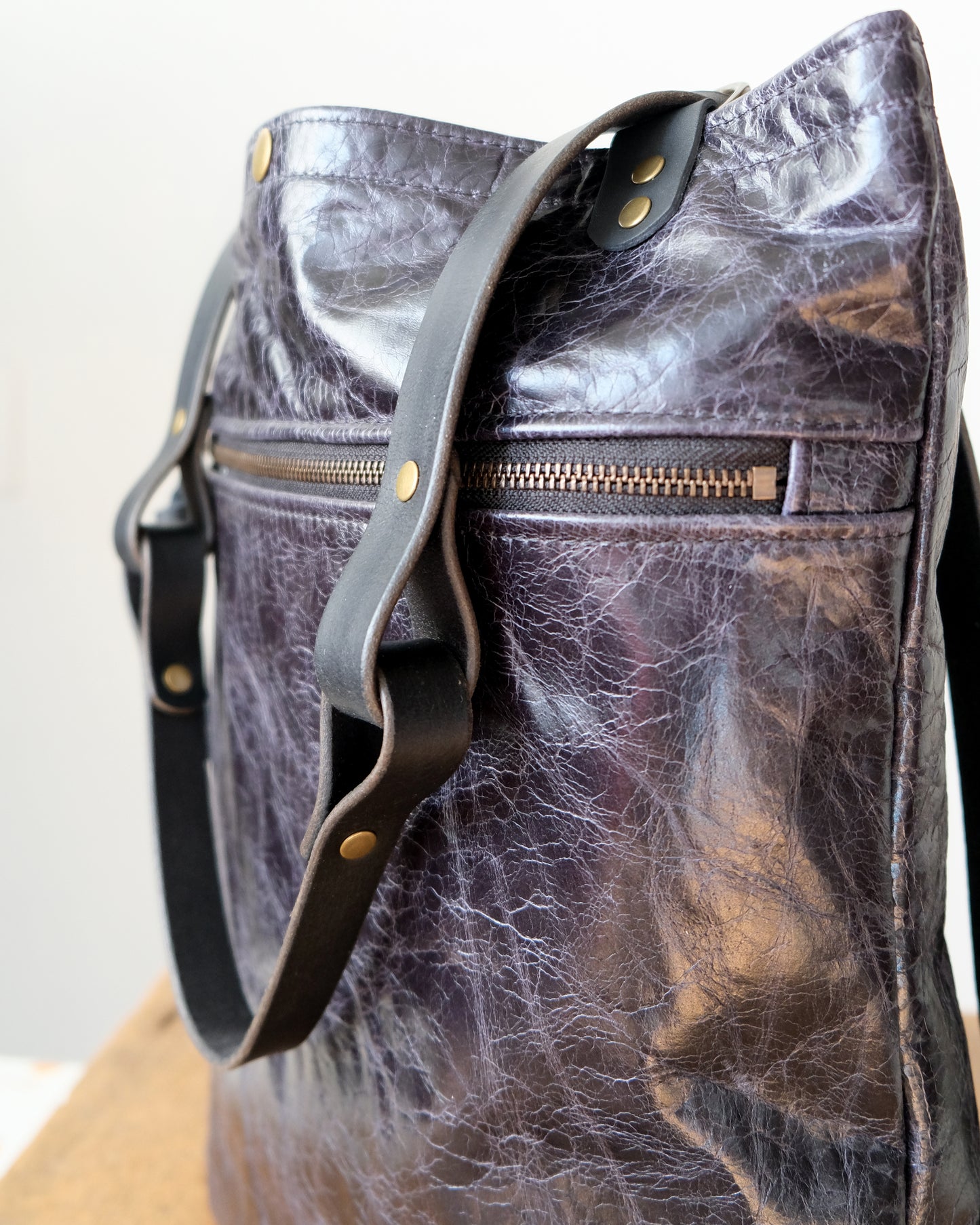 Convertible Backpack: Midnight Leather