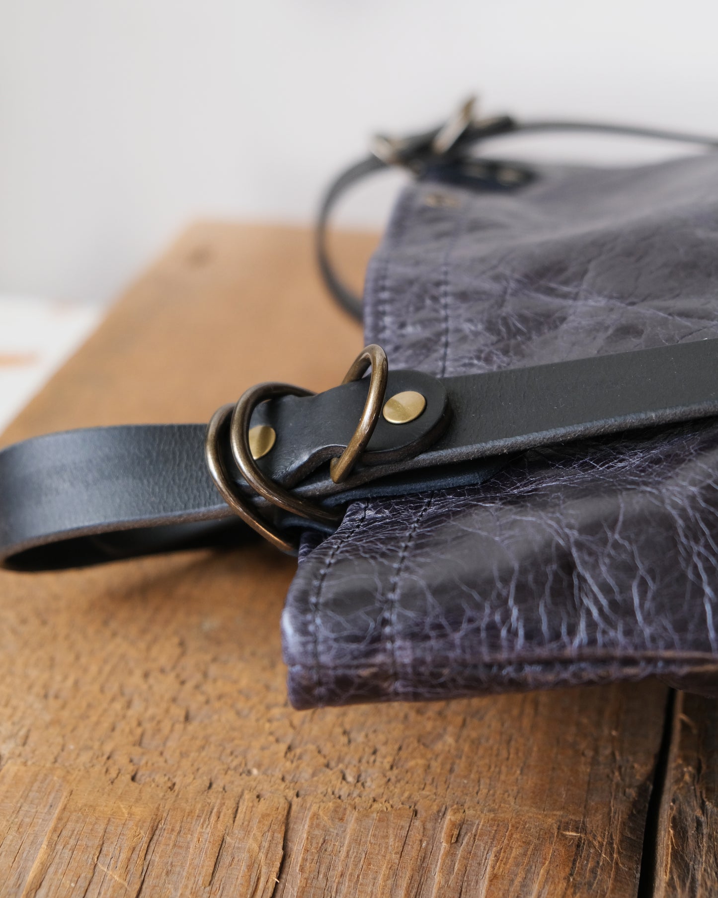 Convertible Backpack: Midnight Leather