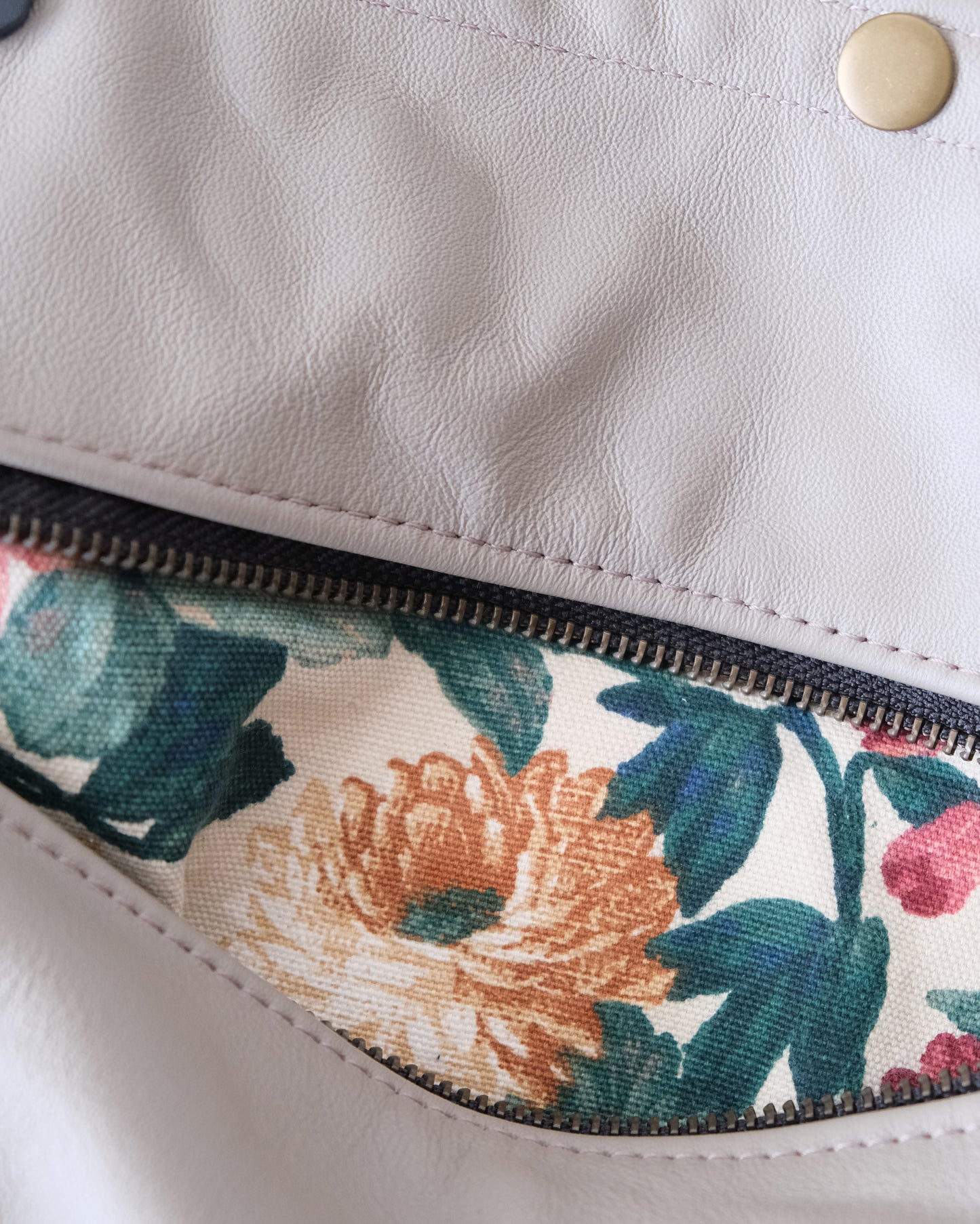 Convertible Backpack: Taupe Leather