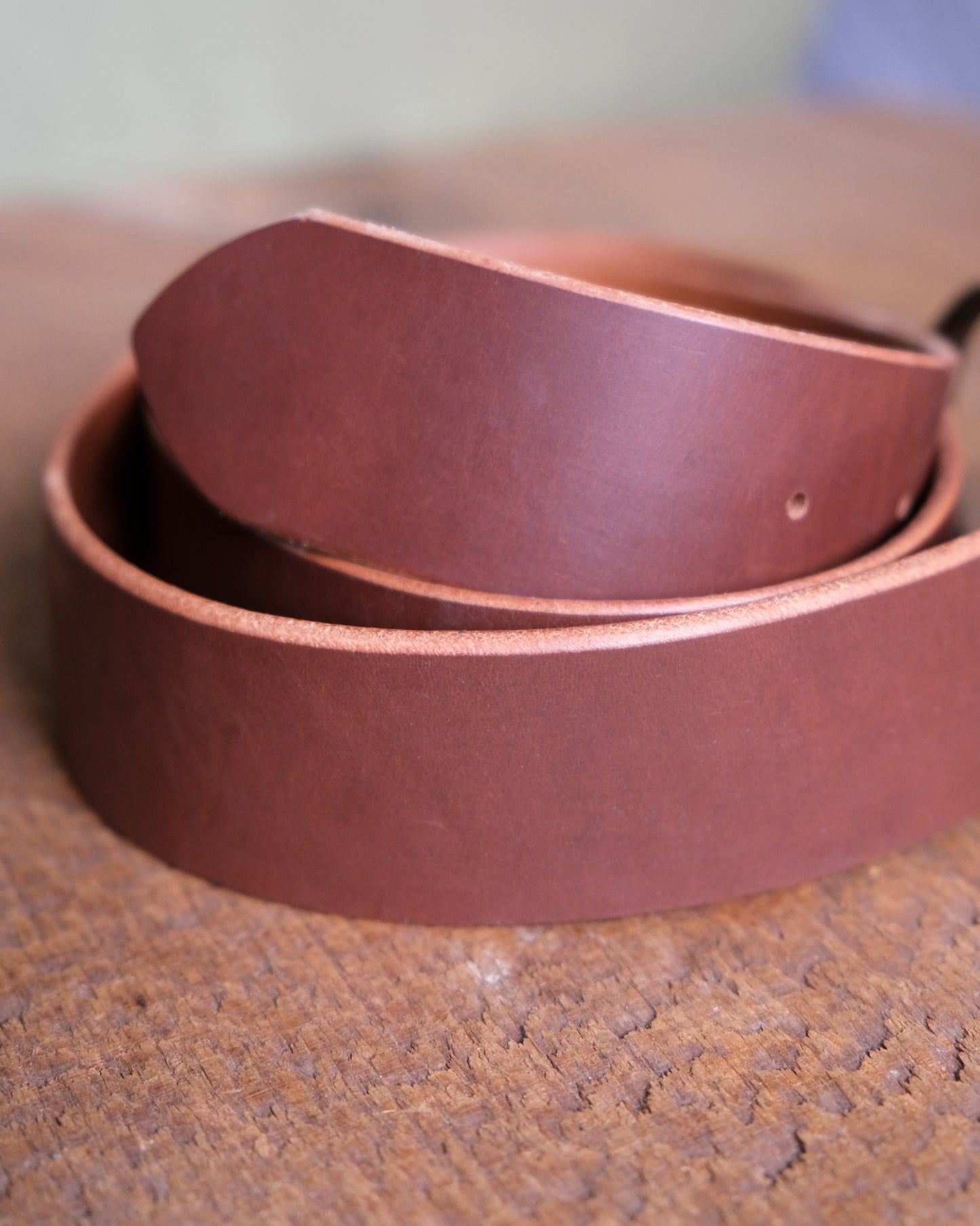 Brown Leather Belt - 1.5" Wide