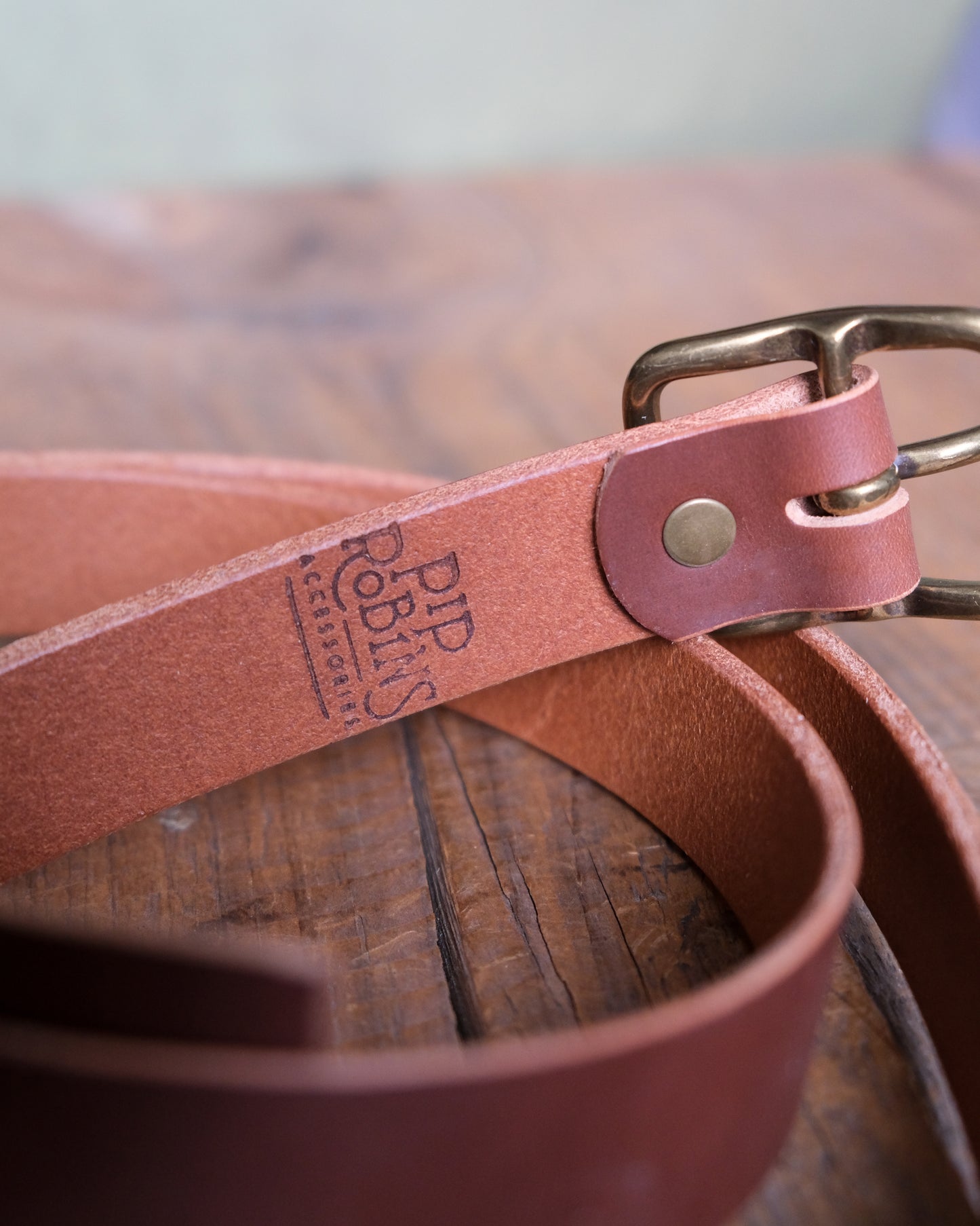 Brown Leather Belt - 1" Wide