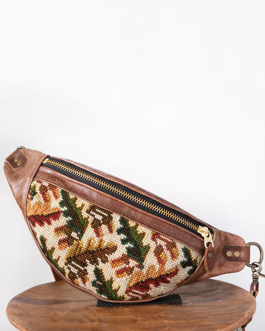 SECONDS: Heritage Tabitha Bag: Leaves Needlepoint