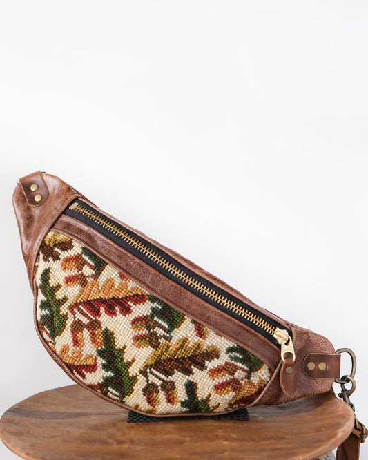 Heritage Tabitha Bag: Leaves Needlepoint