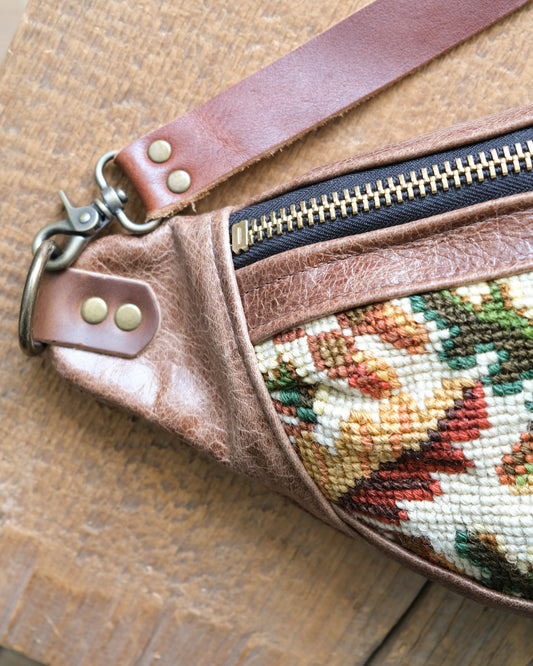 SECONDS: Heritage Tabitha Bag: Leaves Needlepoint