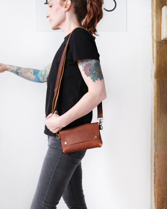 SECONDS: Luna Bag: Cognac Leather