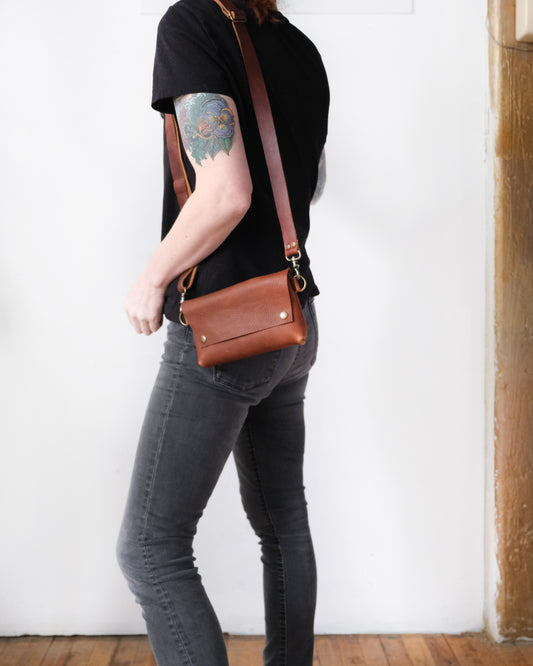 SECONDS: Luna Bag: Cognac Leather