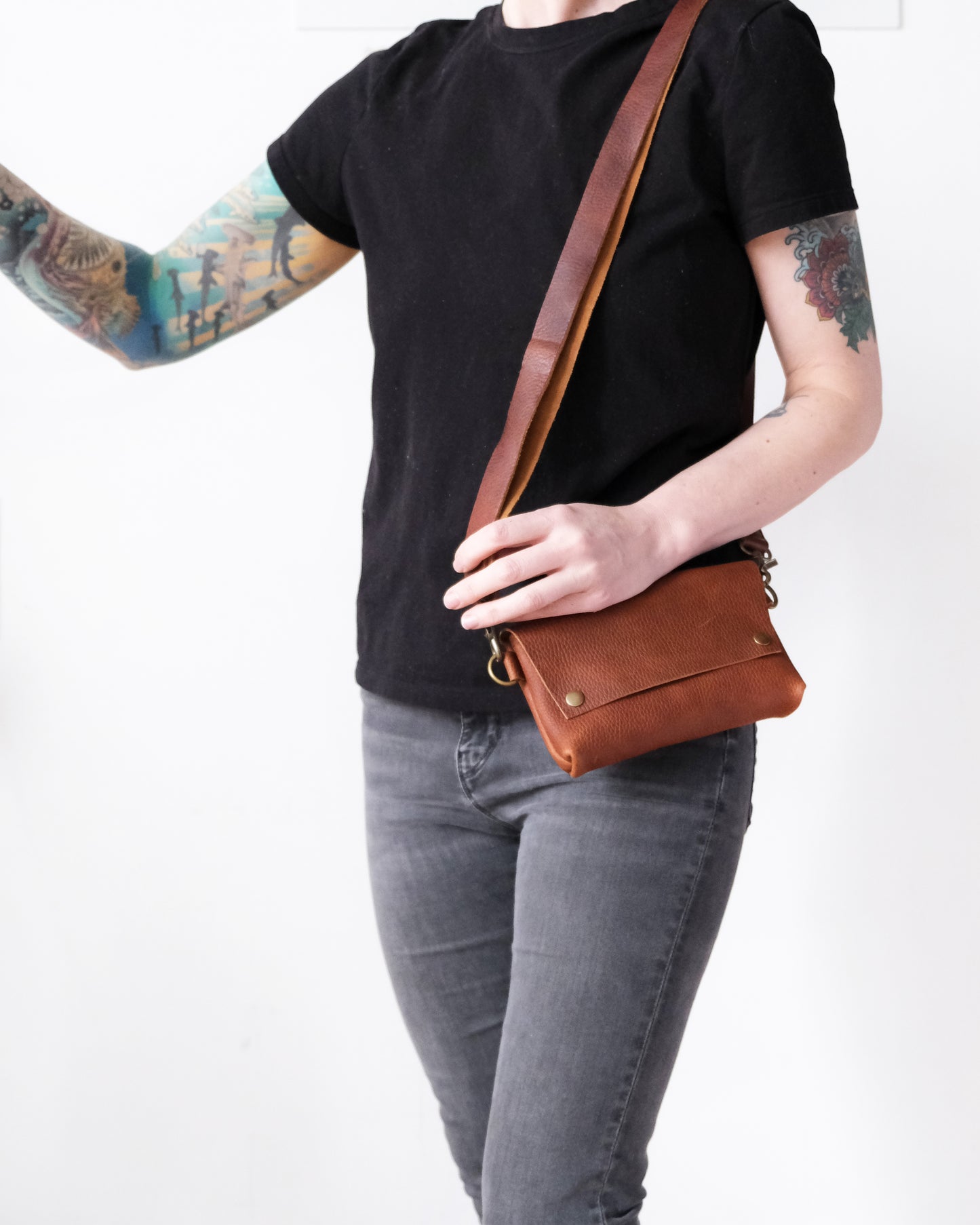 SECONDS: Luna Bag: Cognac Leather