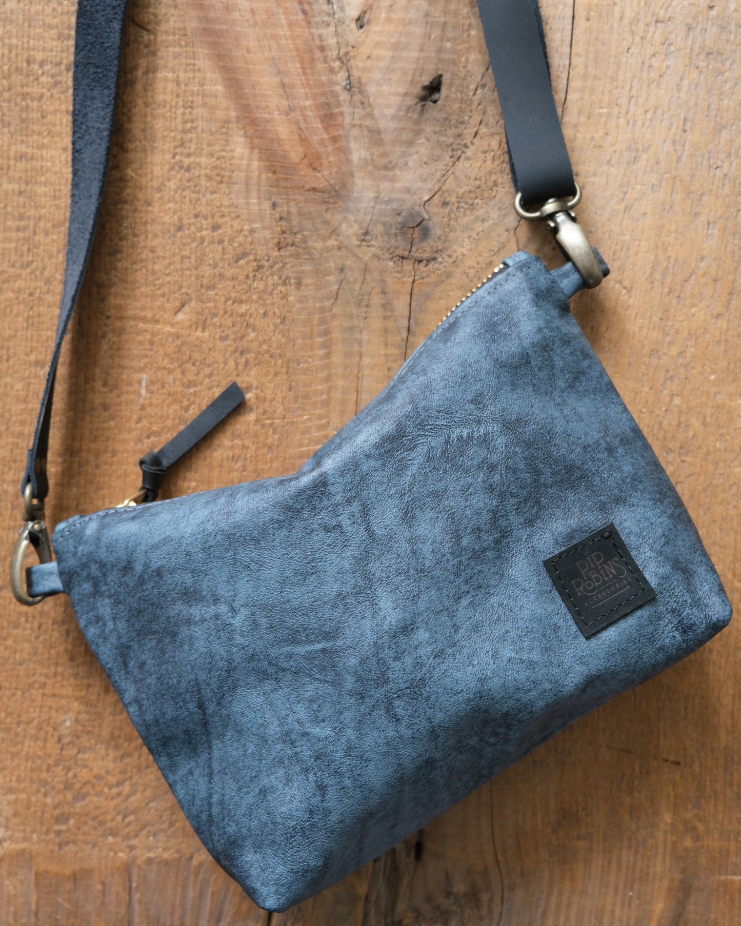 Suraya Crossbody Bag: Denim Blue Leather III