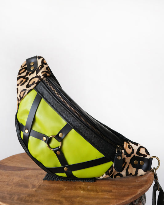 Mini Tabitha: Lime Green and Leopard