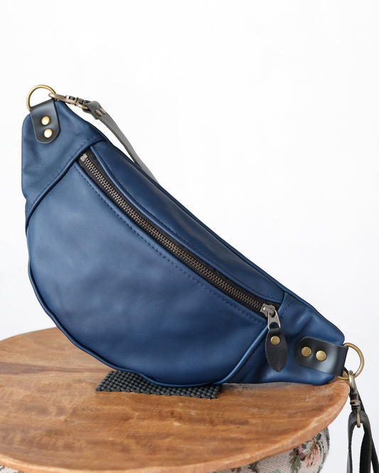 Mini Tabitha: Navy Leather