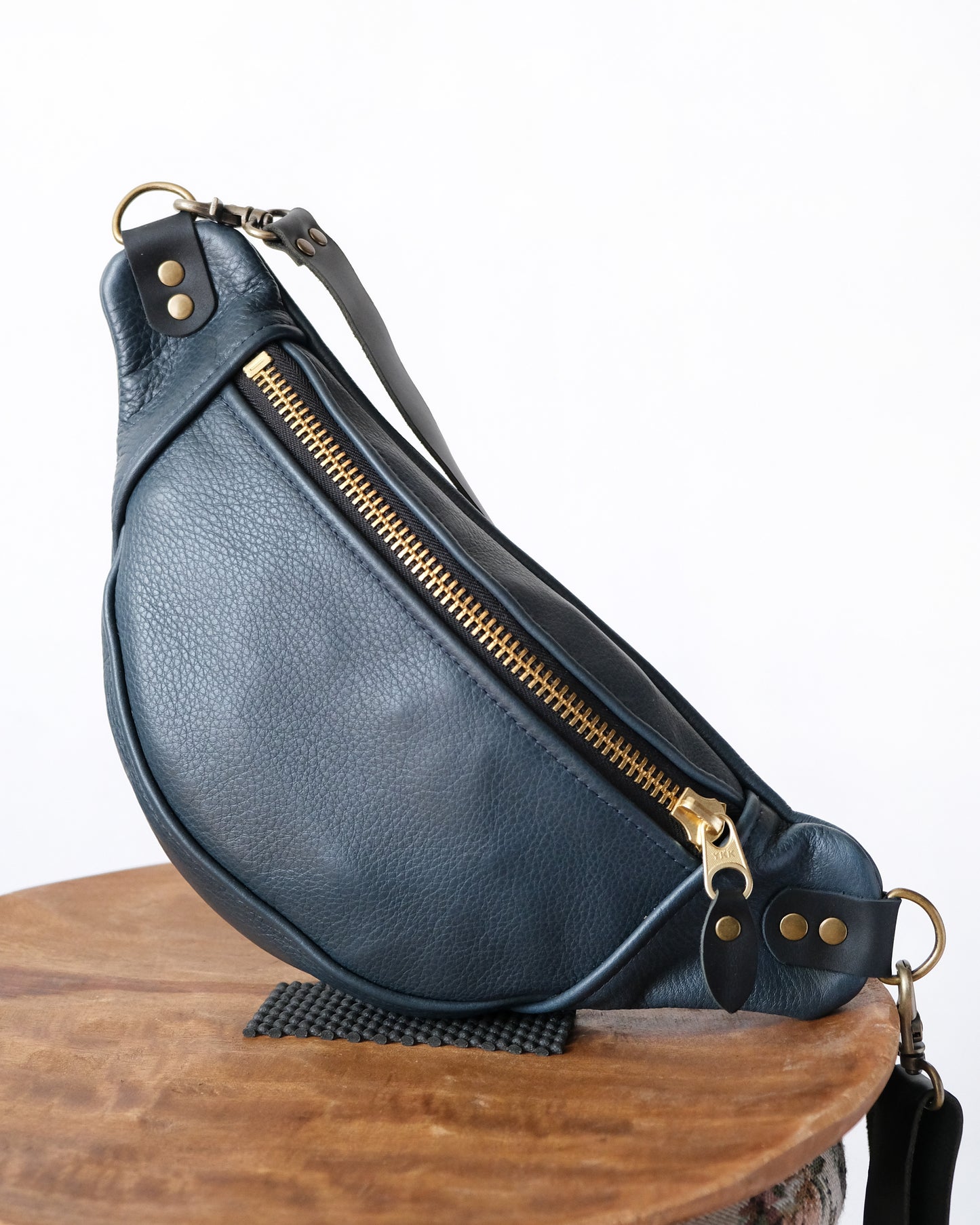Mini Tabitha: Dark Blue Leather
