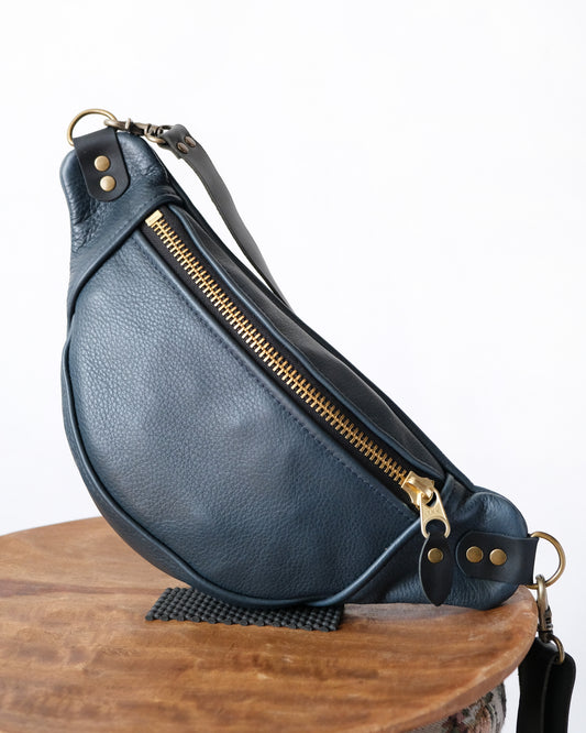 Mini Tabitha: Dark Blue Leather