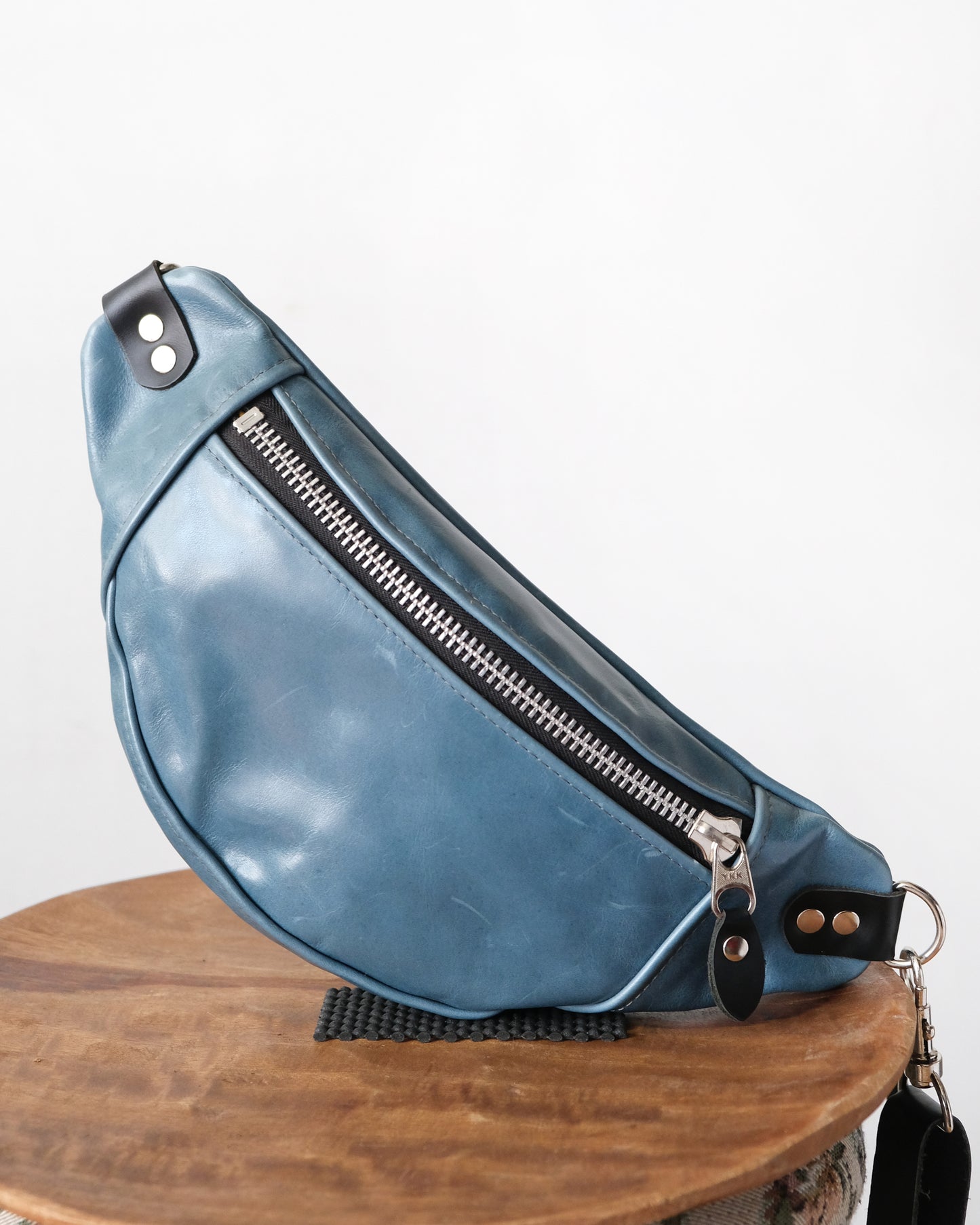 Mini Tabitha: Bright Blue Leather