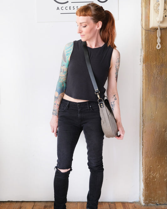 Mini Juno Bag: Medium Grey