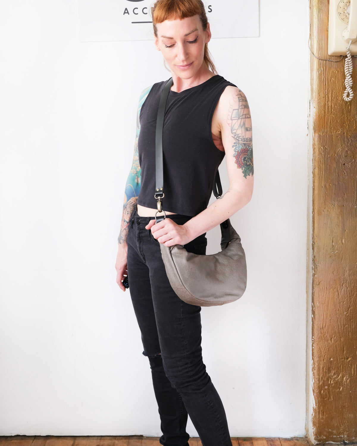 Mini Juno Bag: Medium Grey
