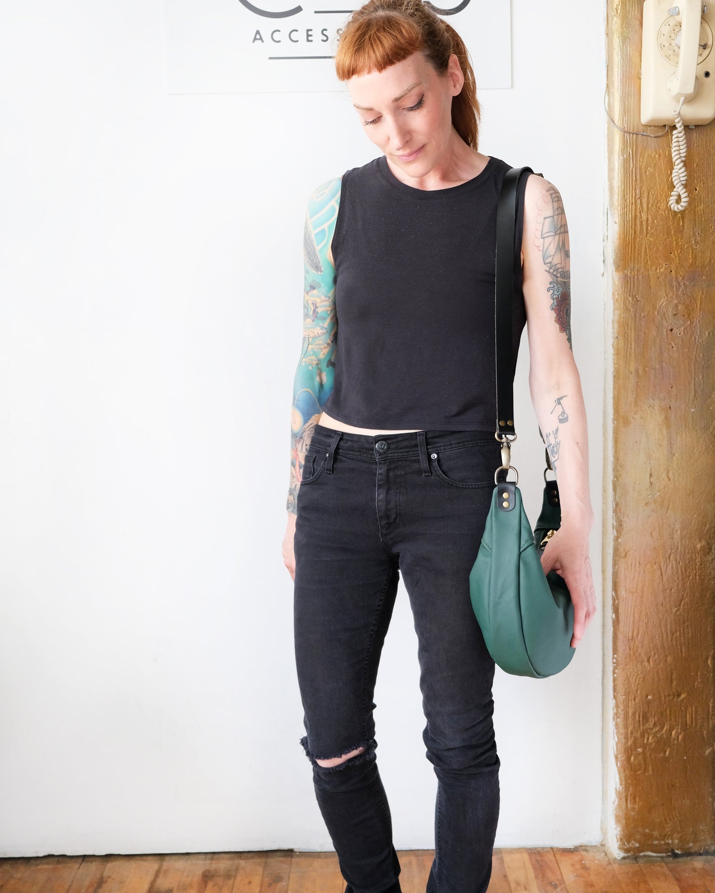 Mini Juno Bag: Emerald Green