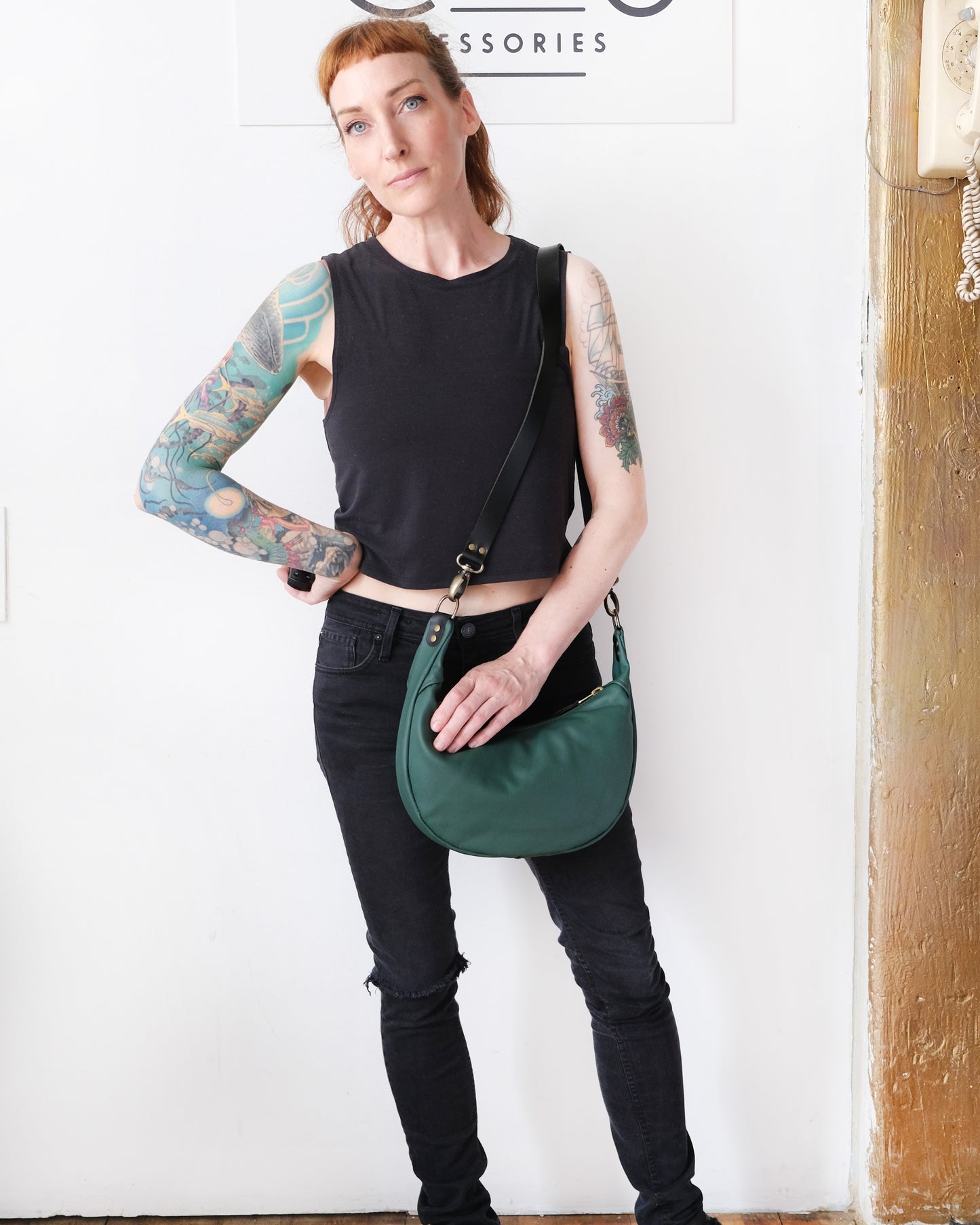 Mini Juno Bag: Emerald Green