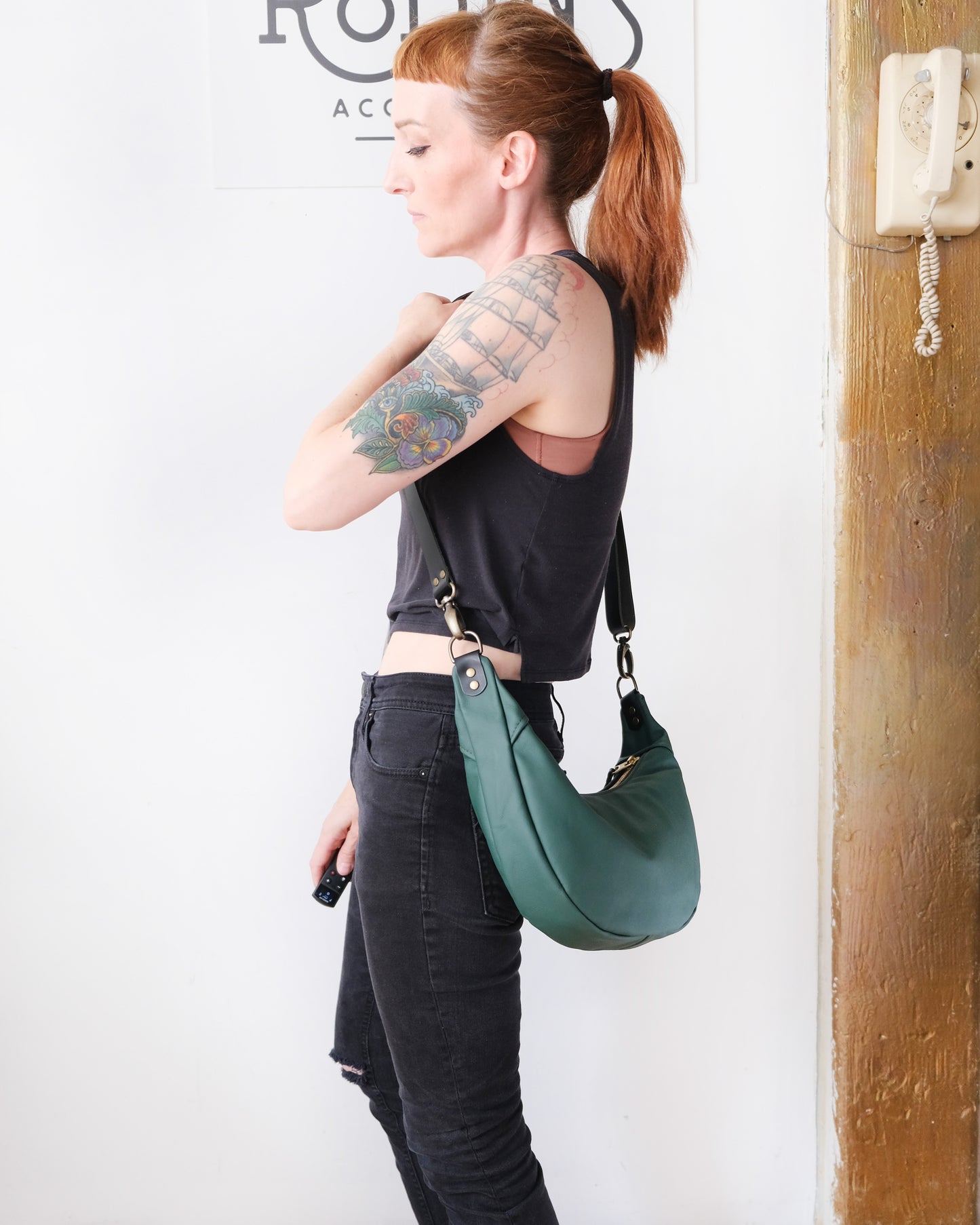 Mini Juno Bag: Emerald Green