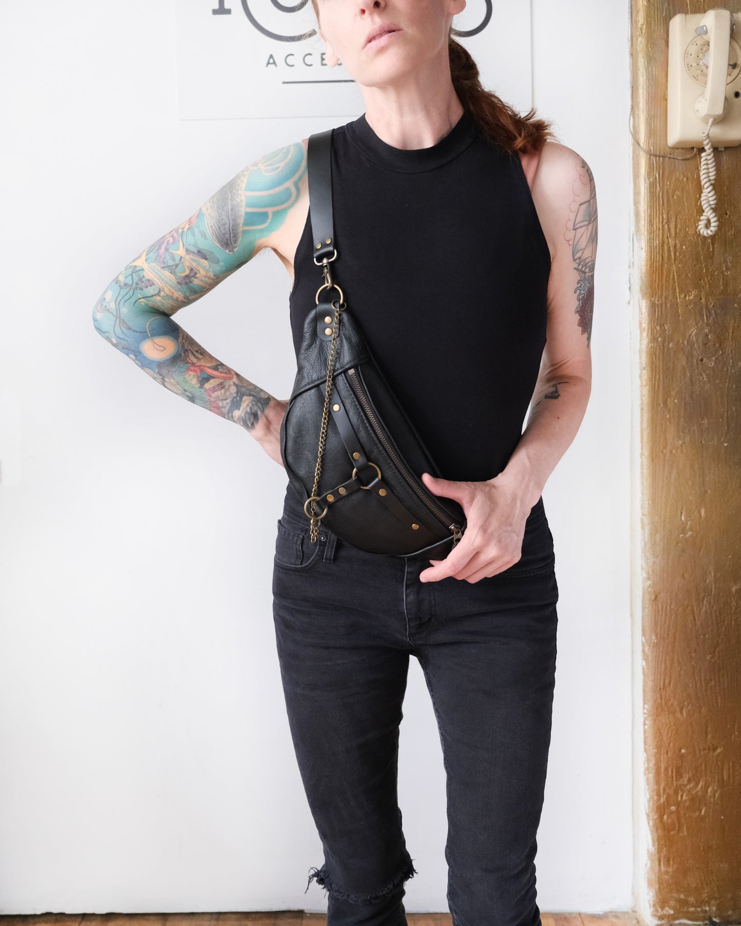 Mini Tabitha: Black Bondage with Chain