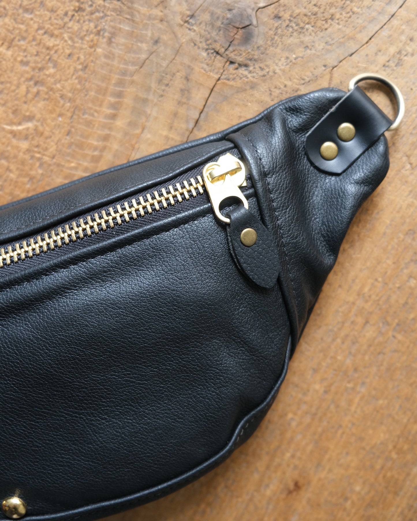 Mini Tabitha: Studded Black Leather
