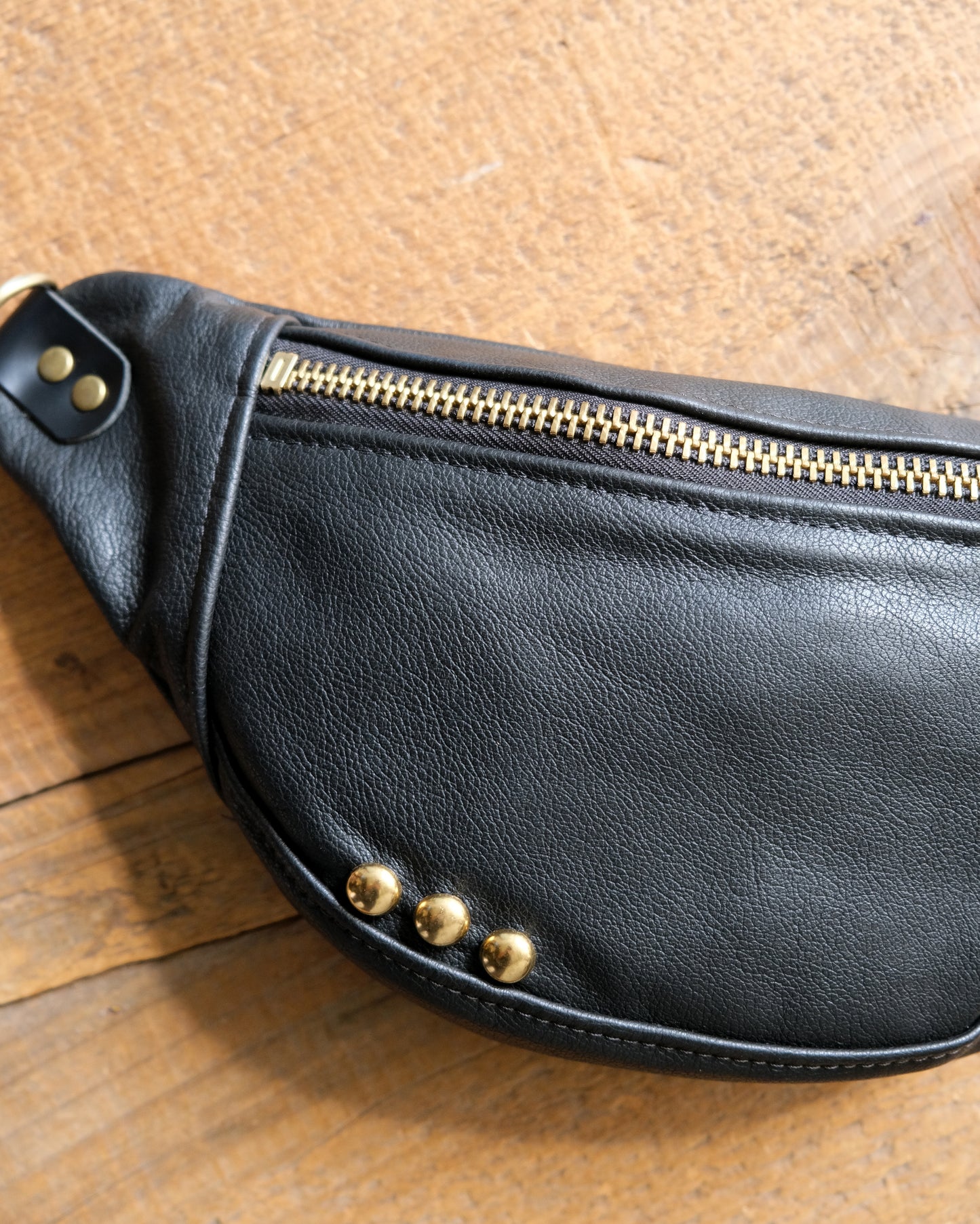 Mini Tabitha: Studded Black Leather