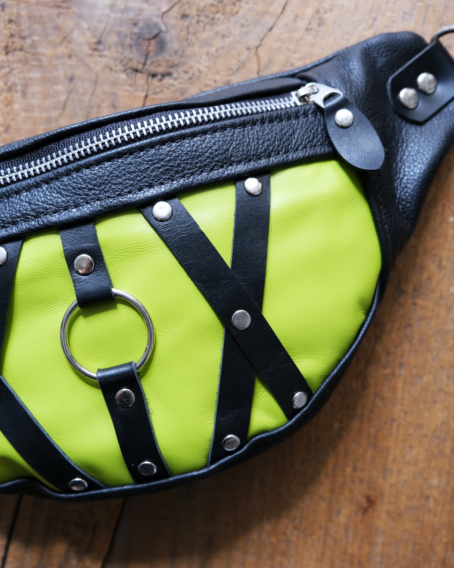 Mini Tabitha: Lime Green and Black Strapping