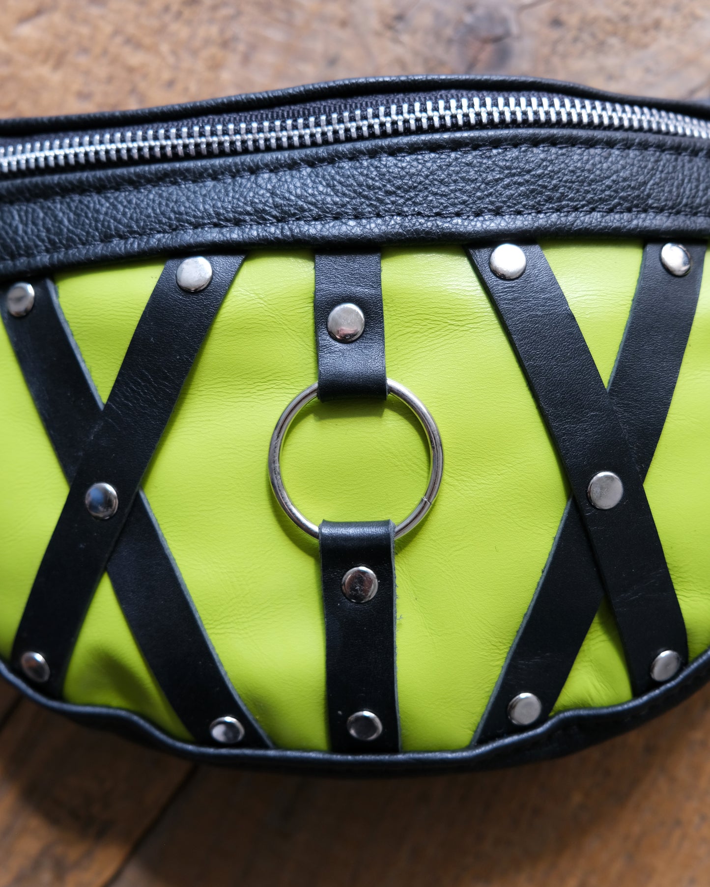 Mini Tabitha: Lime Green and Black Strapping
