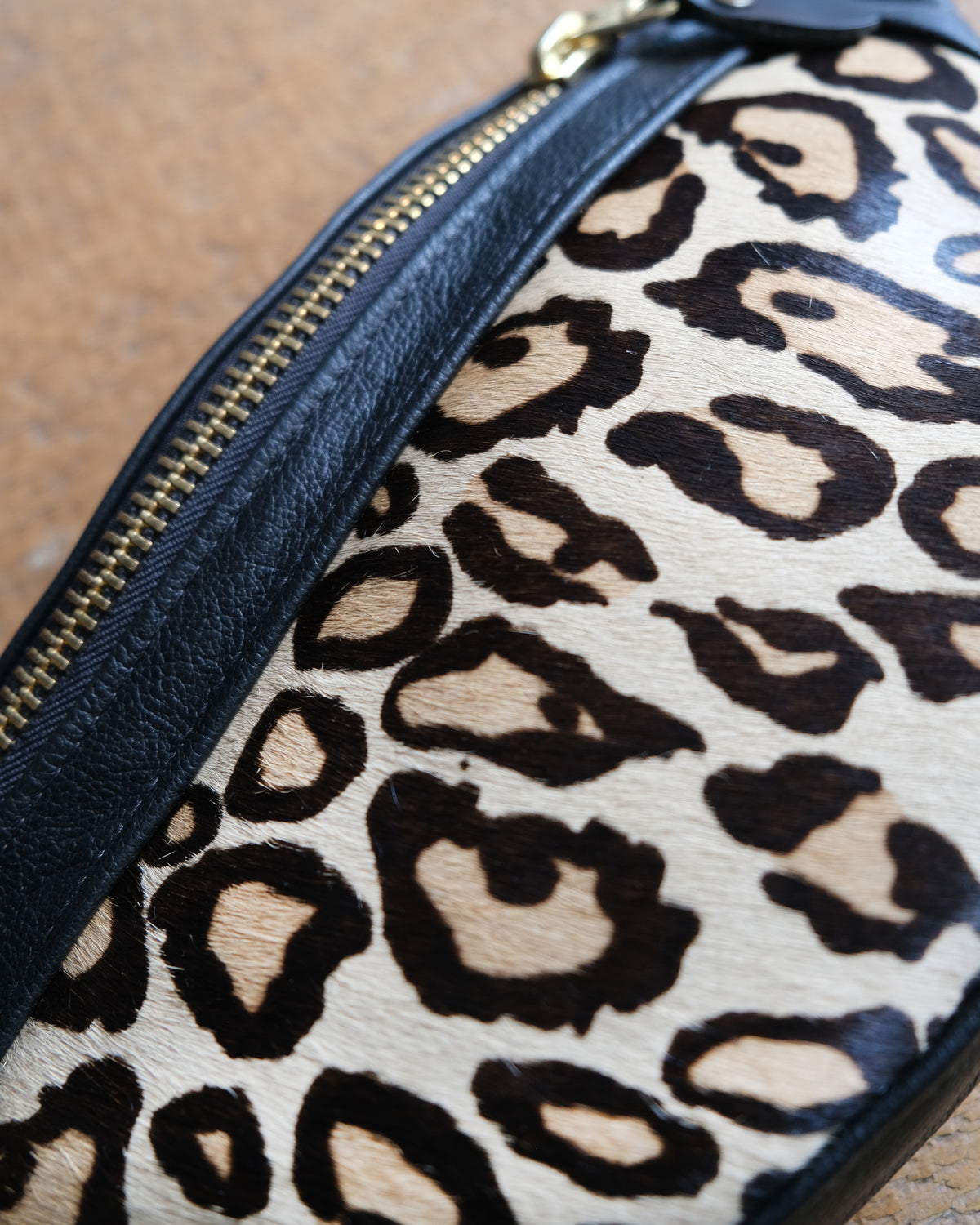Mini Tabitha: Leopard and Black Leather