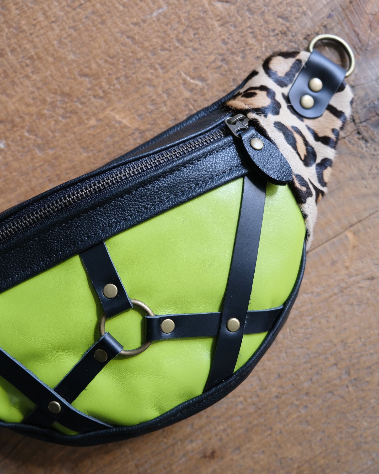 Mini Tabitha: Lime Green and Leopard