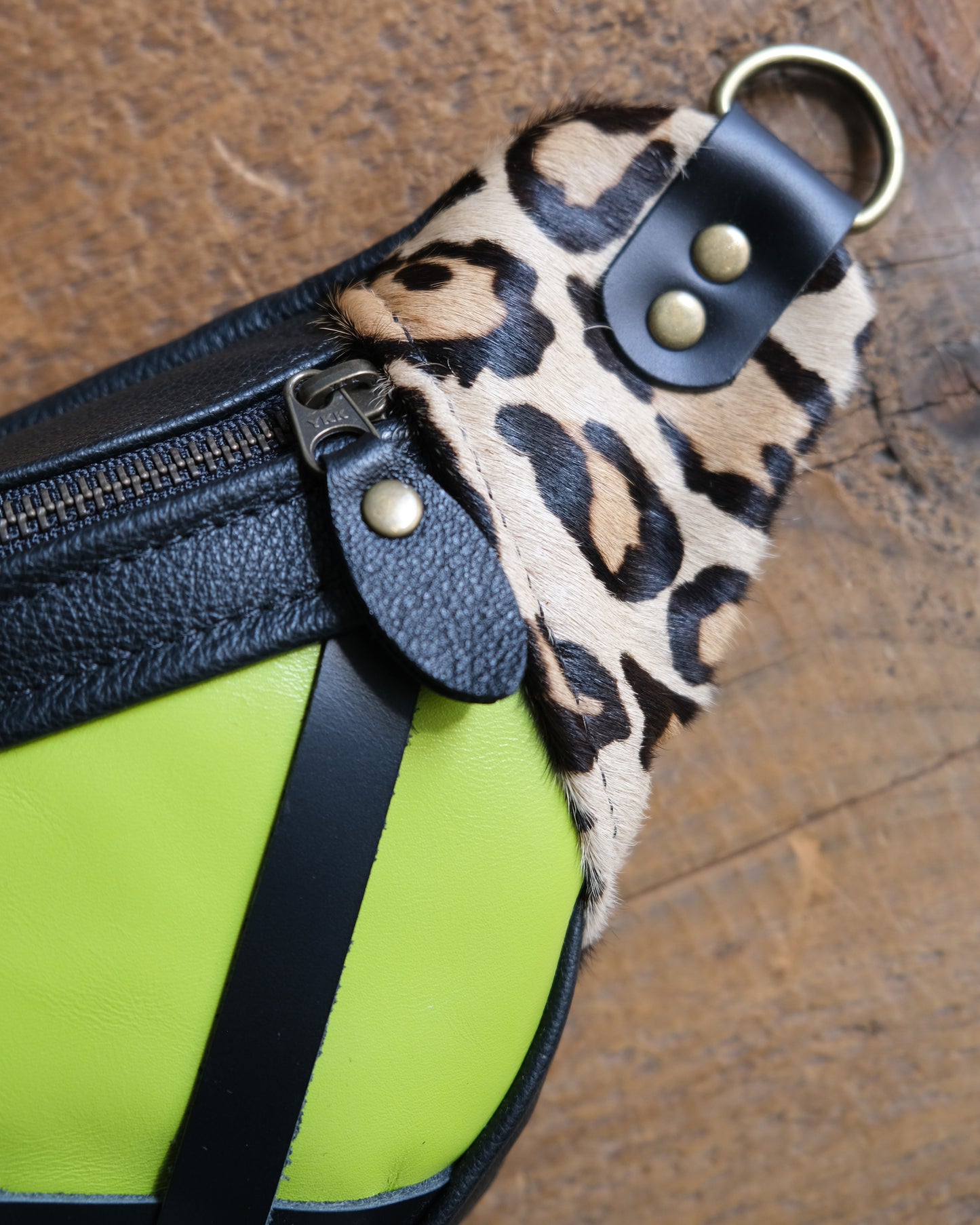 Mini Tabitha: Lime Green and Leopard