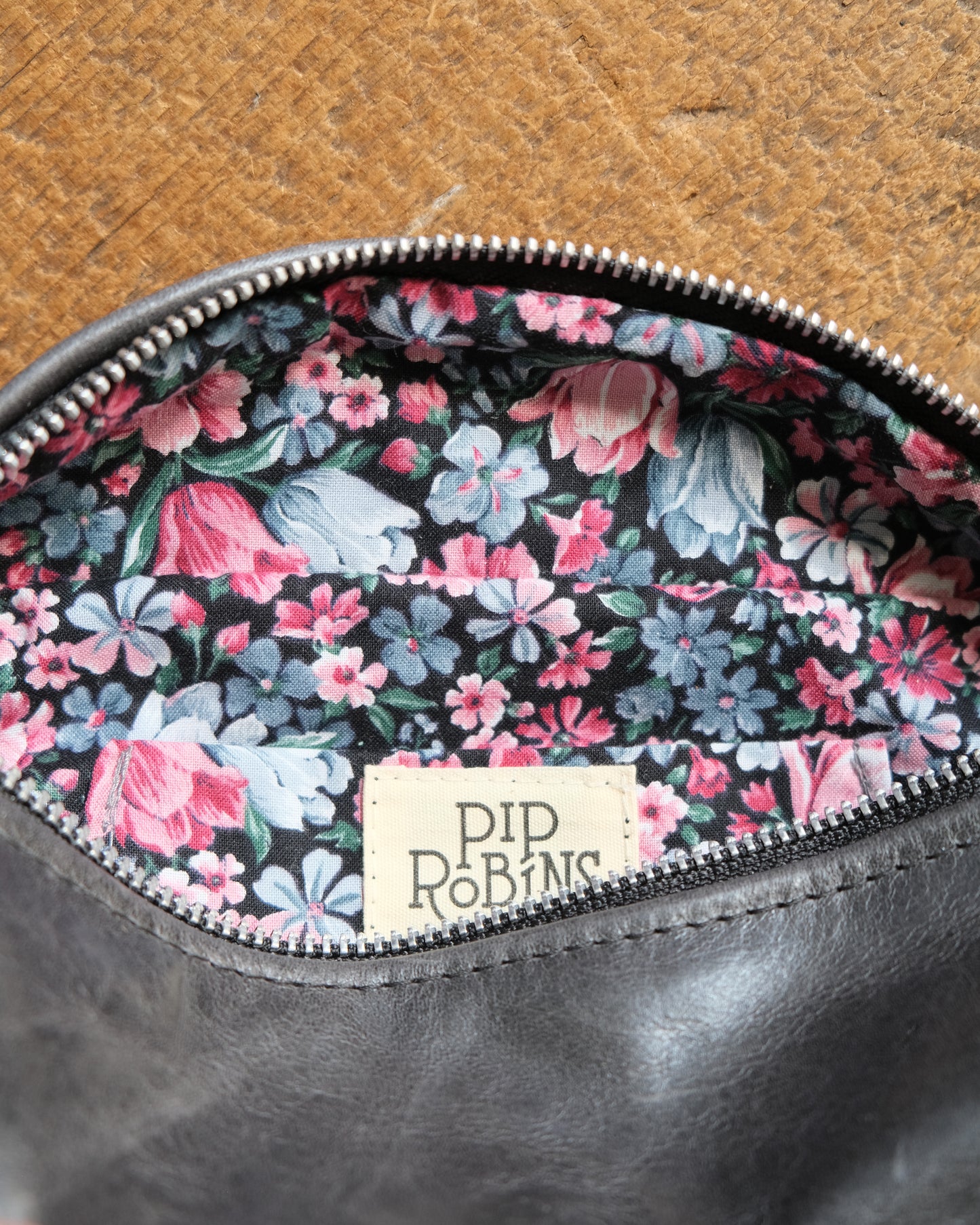 Mini Tabitha: Dark Grey Leather