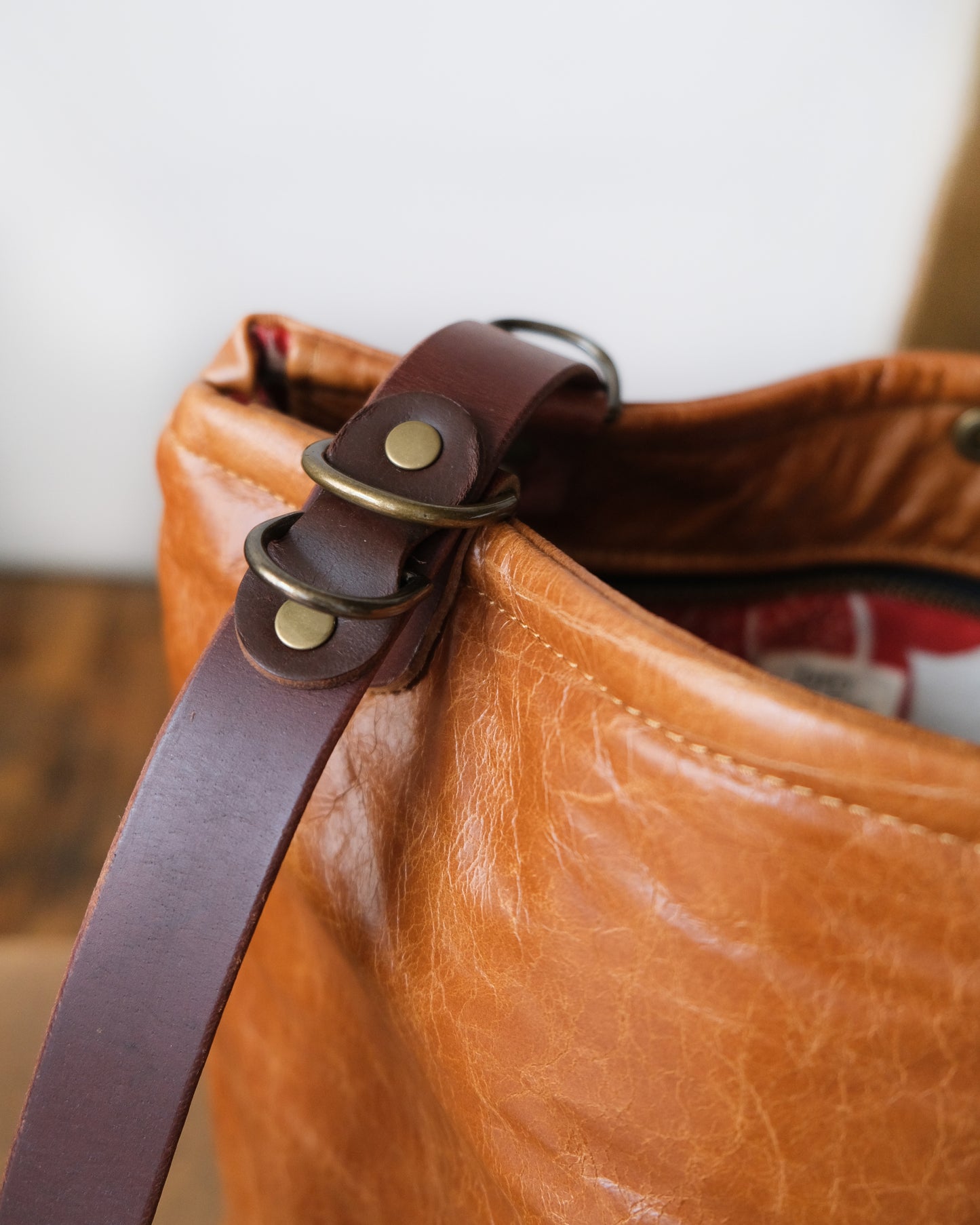 Zip-Top Convertible Backpack: Cognac Leather