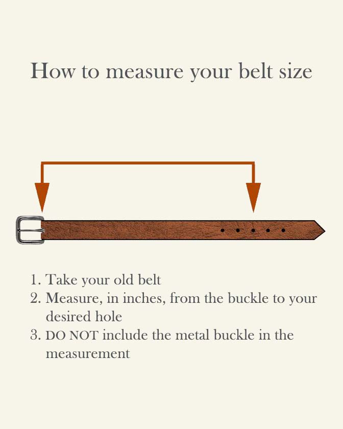 Brown Leather Belt - 1" Wide