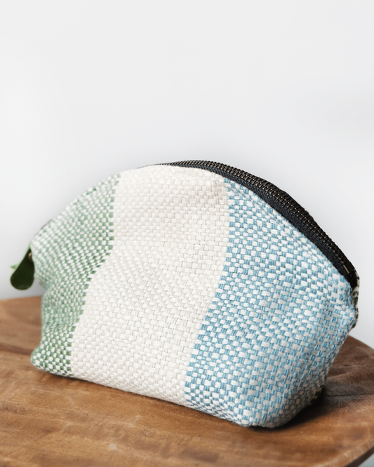 Max Lex Pouch: Green, Ivory, Blue