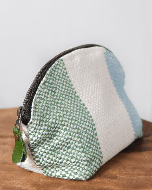 Max Lex Pouch: Green, Ivory, Blue