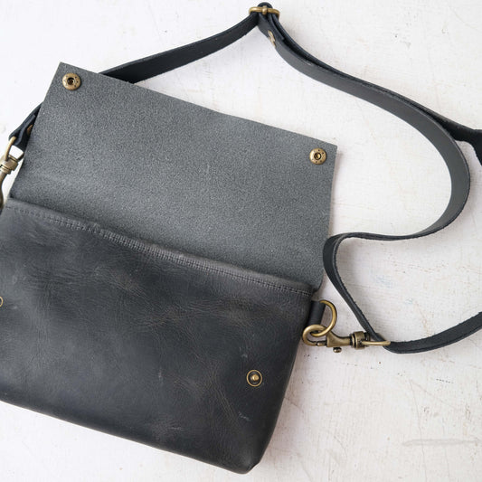 SECONDS: Luna Max: Charcoal Leather