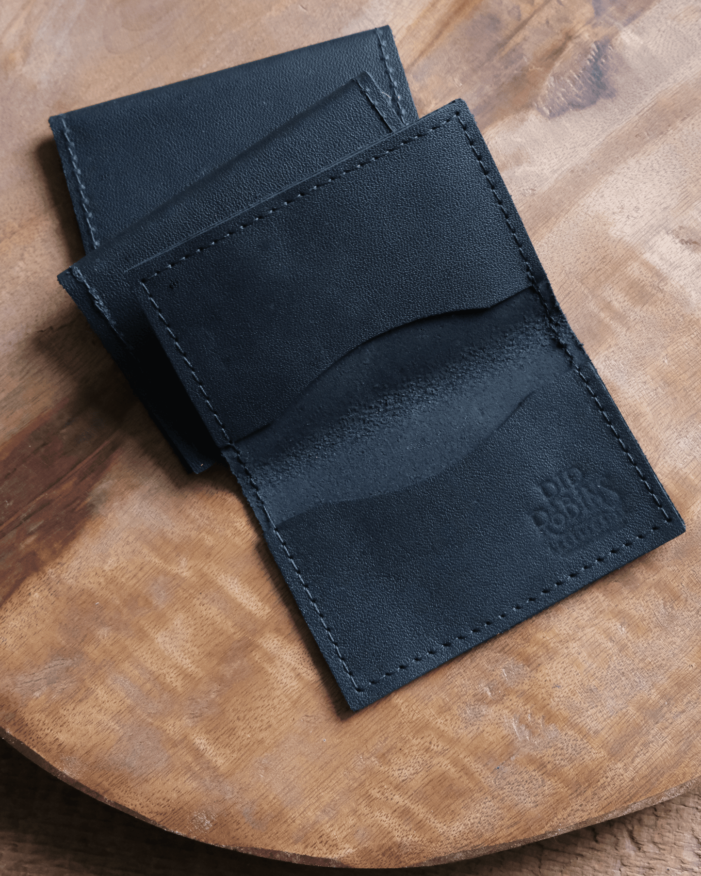 Leather Bifold Wallet: Matte Black