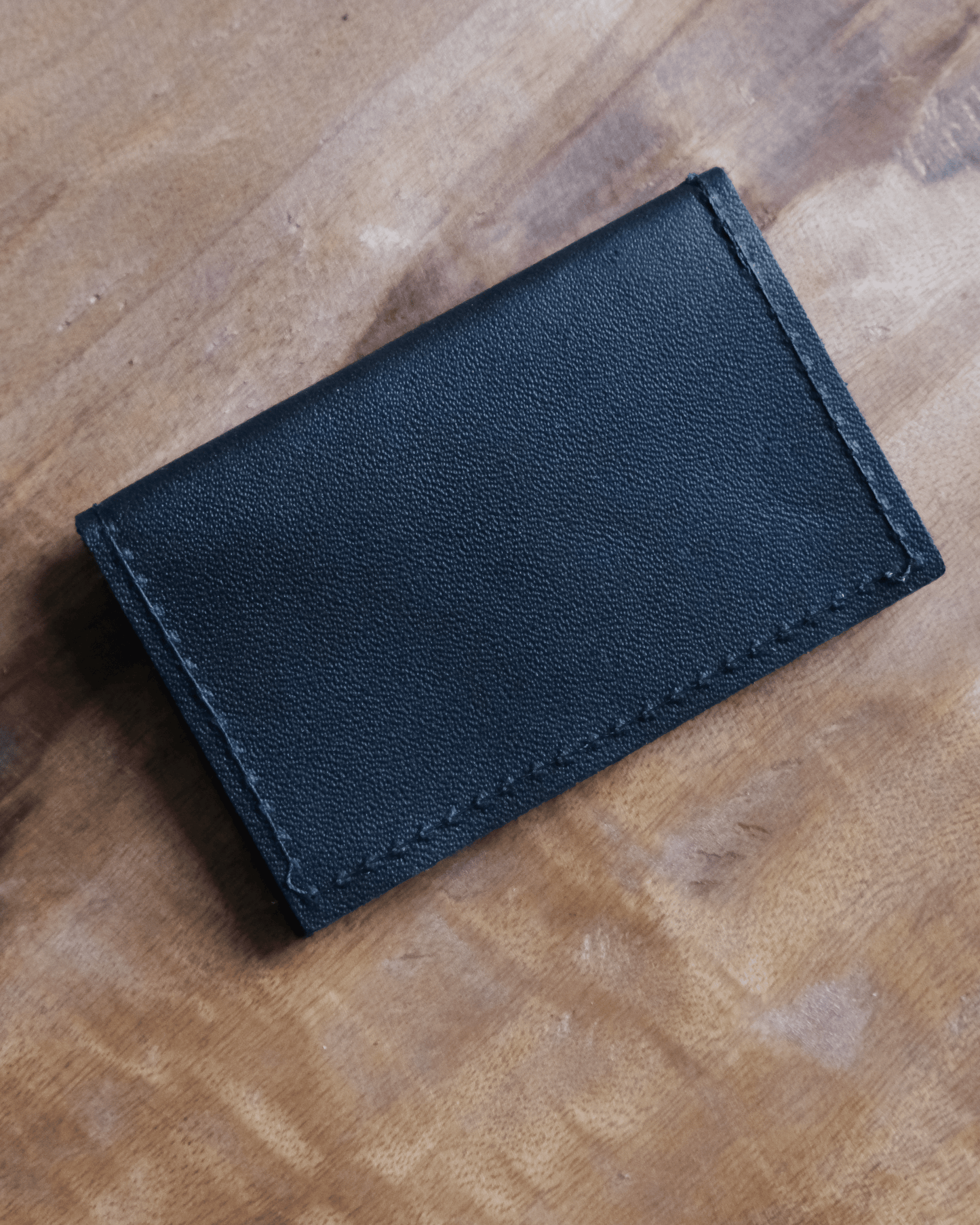 Leather Bifold Wallet: Matte Black