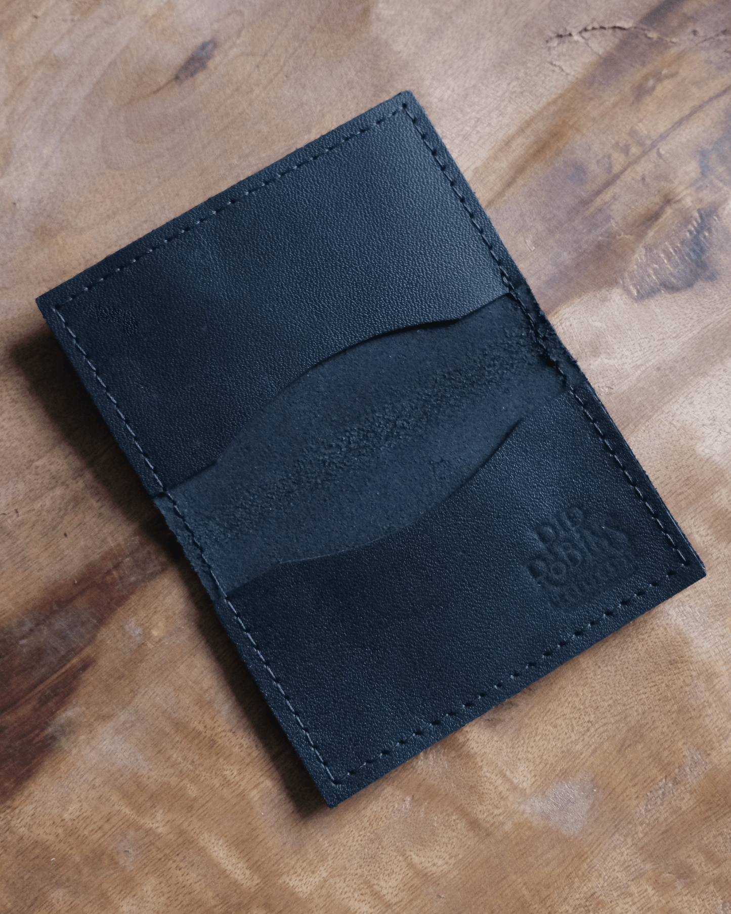 Leather Bifold Wallet: Matte Black