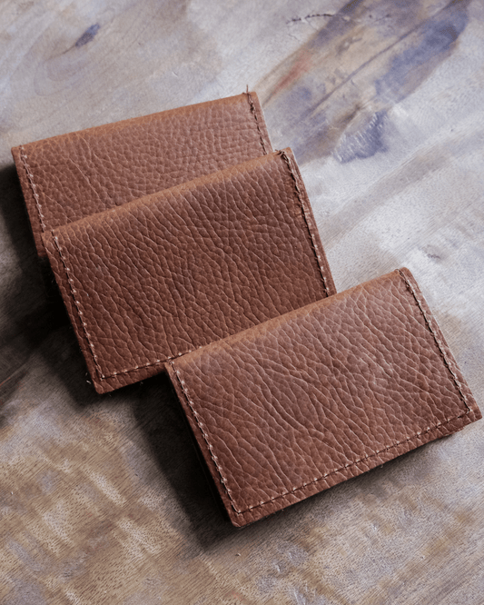 Leather Bifold Wallet: Cognac