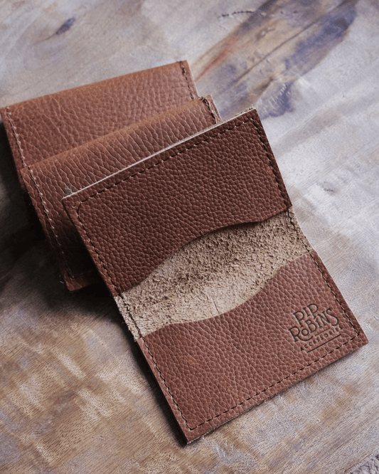 Leather Bifold Wallet: Cognac
