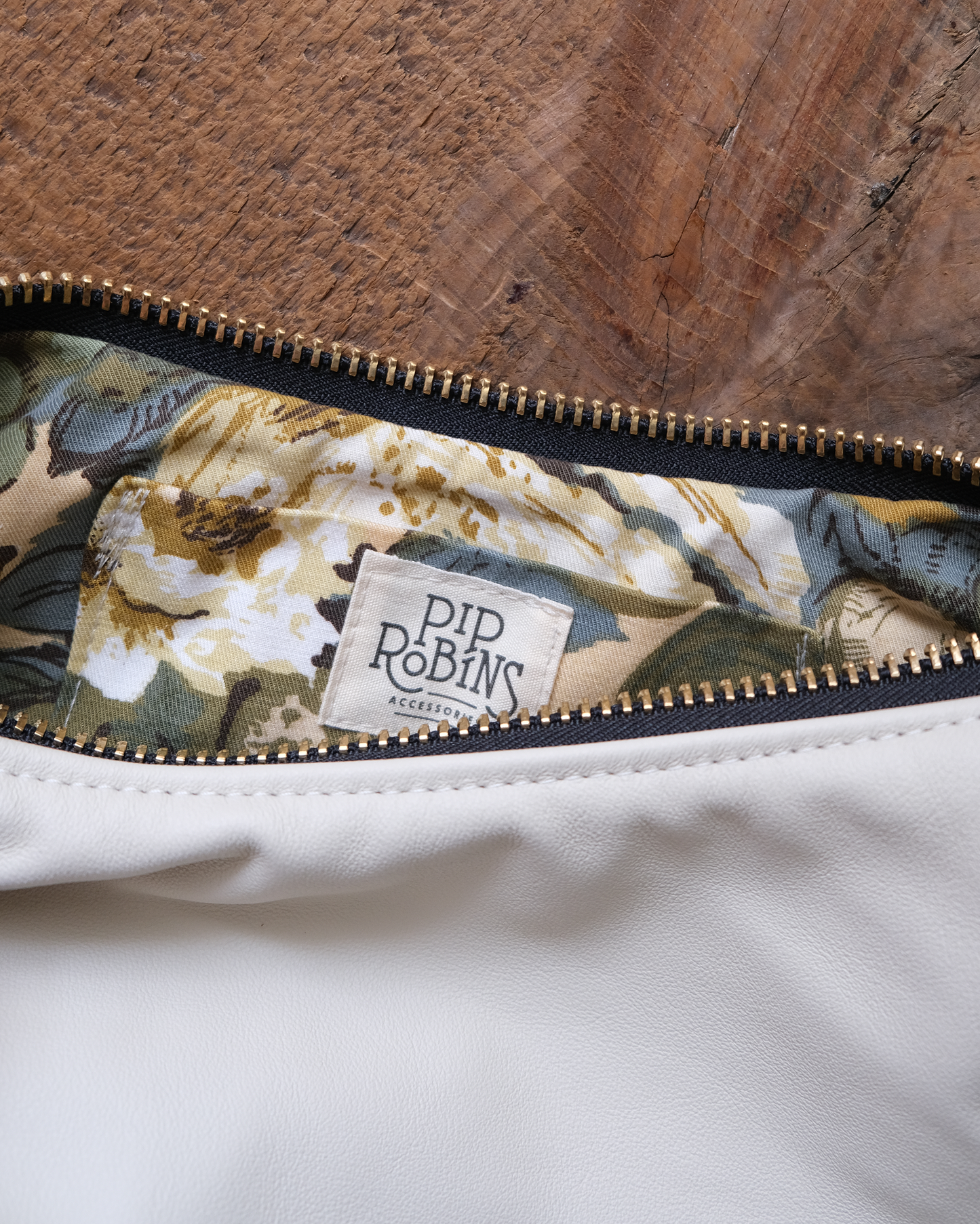 Mini Juno Bag: Cream and Cognac