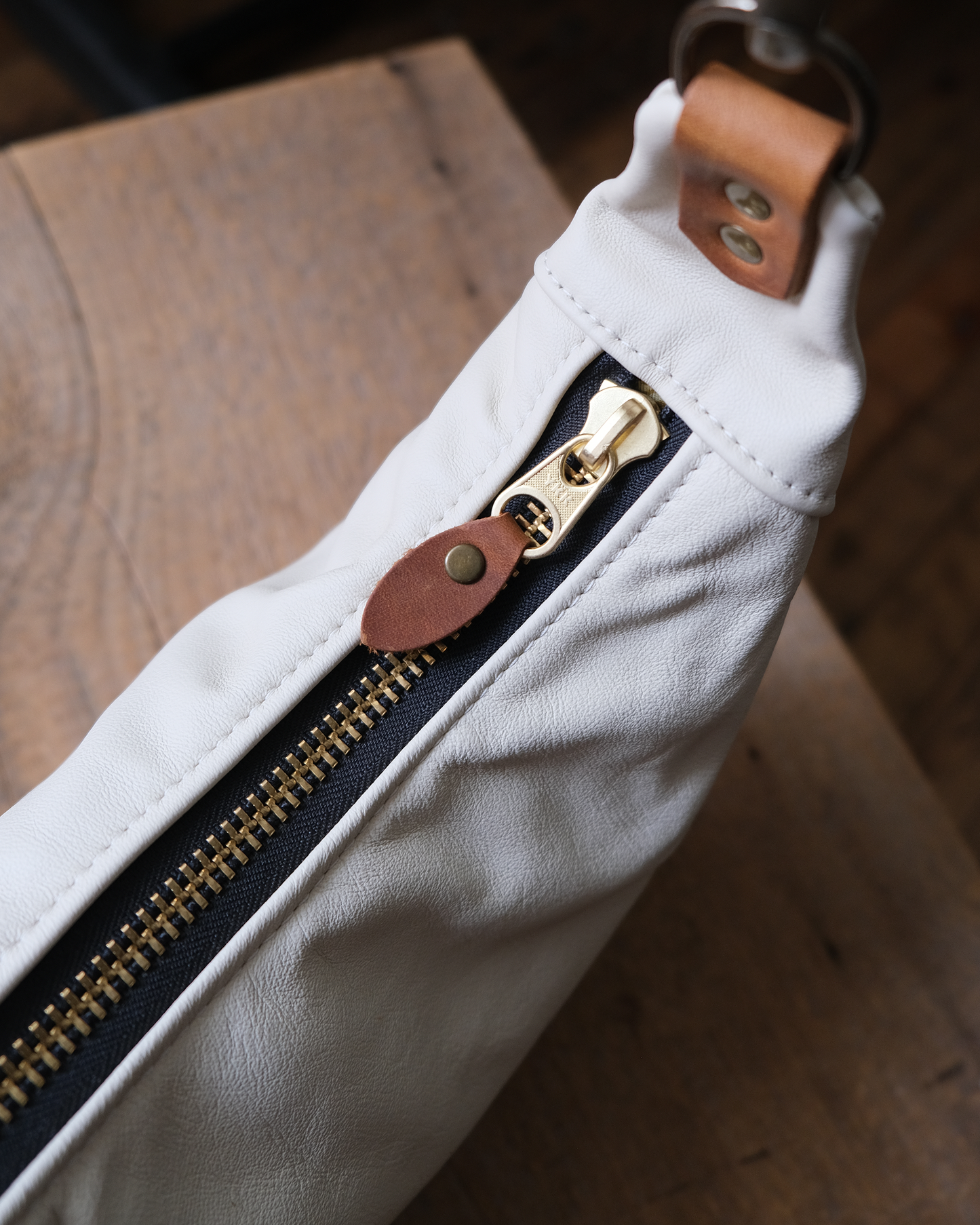 Mini Juno Bag: Cream and Cognac