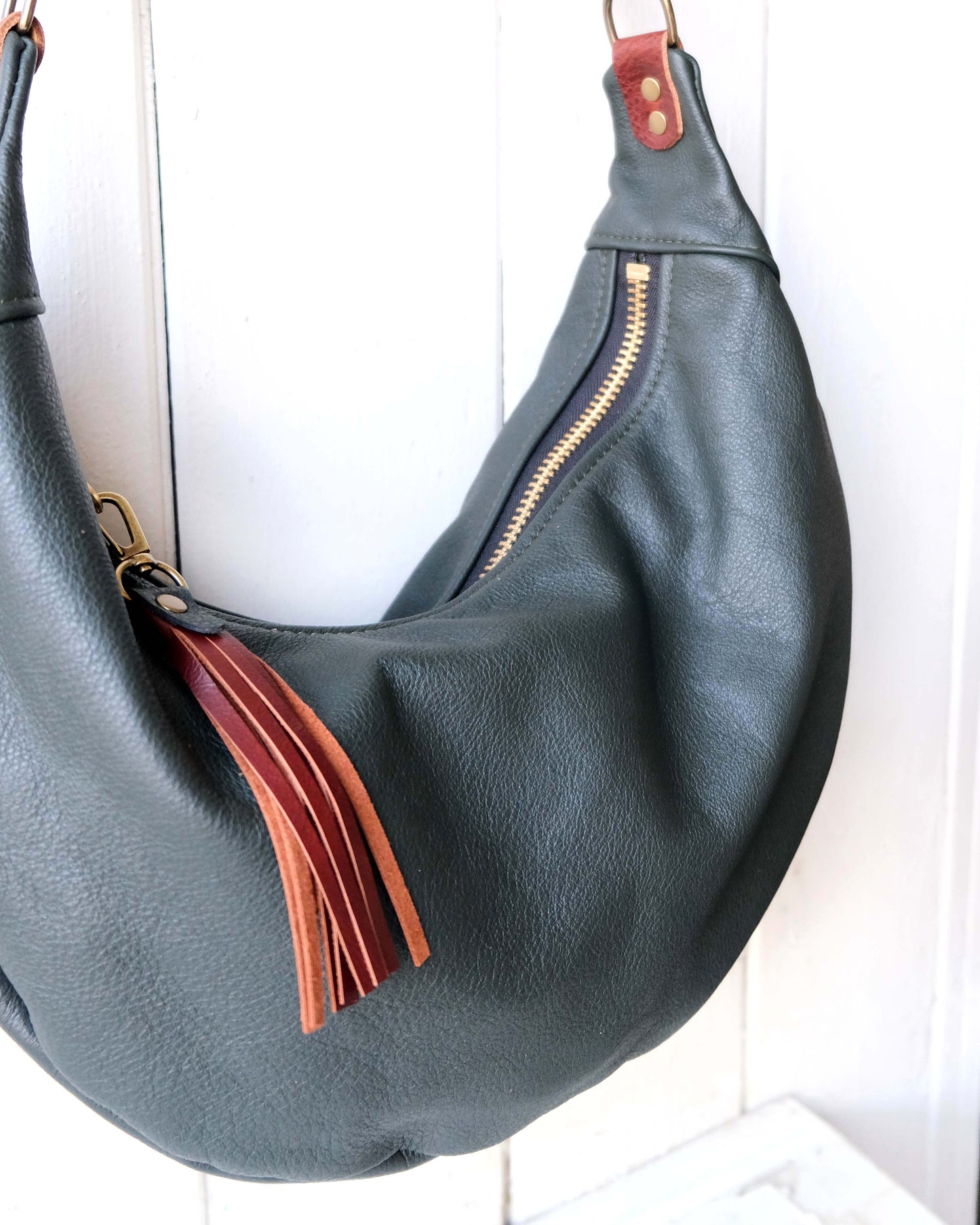 Juno Bag: Forest Green and Brown